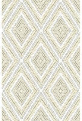 A-Street Prints Zaya Light Yellow Tribal Diamonds Wallpaper