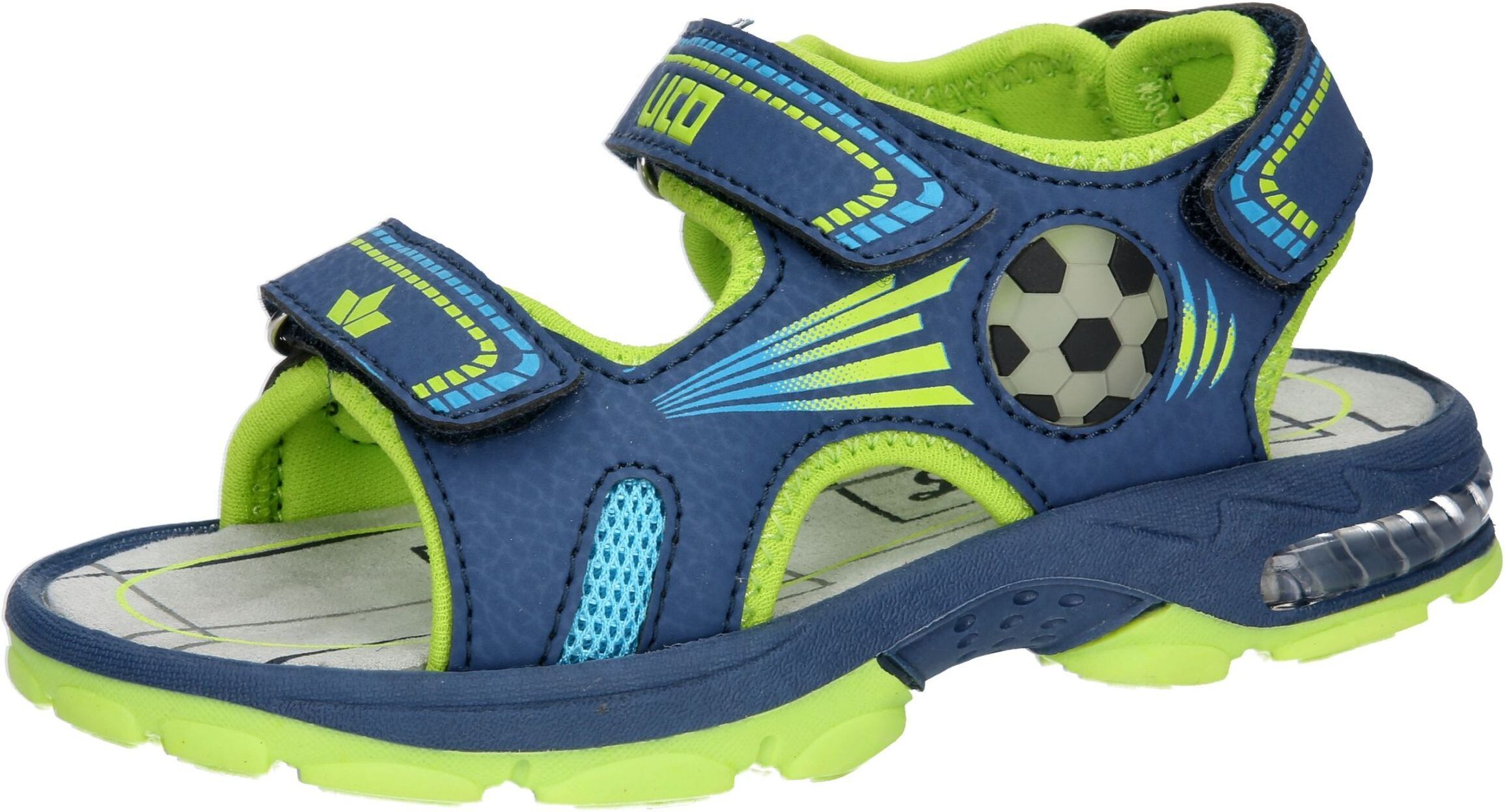 Sandale LICO "Sandale Spotlight V Blinky", Mädchen, Gr. 31, blau, Synthetik, Schuhe Sandale blau 31