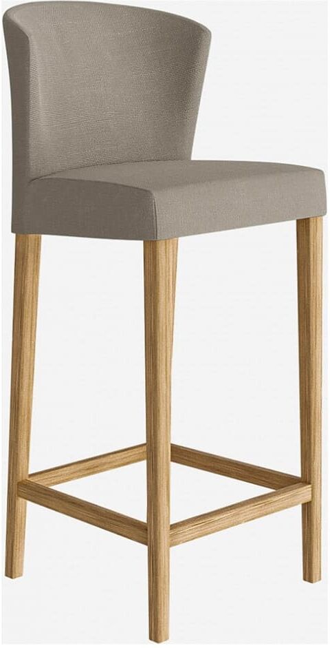 Habitat Tabouret haut de bar en tissu - gris Gris 45x107x55cm