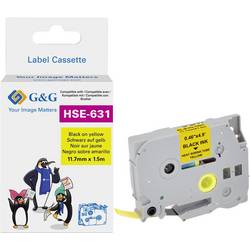G&G HSe-631 Schriftfarbe: Schwarz/Gelb 11.7 mm 1.5 m