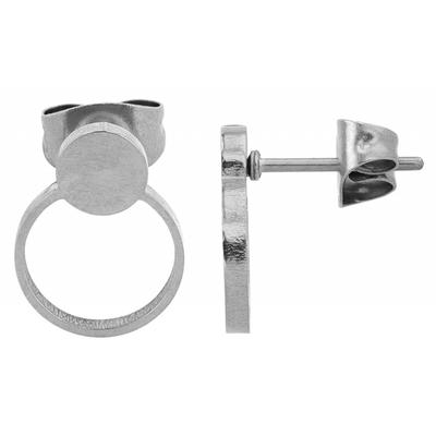 Paar Ohrstecker ADELIA´S "Damen Ohrstecker aus Edelstahl", silber, Ohrringe, Damen, Damen, Edelstahl