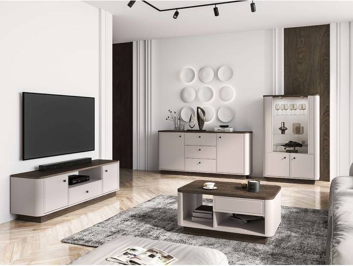 Wohnzimmer-Set Wohnzimmer Set 4-teilig – VILAVIO