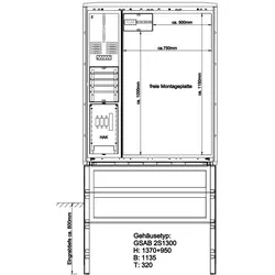 GSAB Elektrotechnik Zählerschrank 22.00.1P11Gr.2