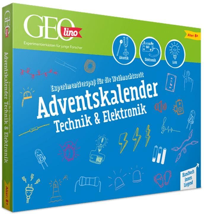 Adventskalender FRANZIS "GEOLINO Technik & Elektronik", bunt, Adventskalender, Adventskalender bunt Einheitsgröße