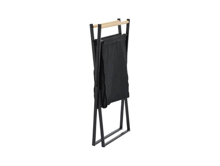 Wäschekorb ZELLER PRESENT, schwarz, B:35cm H:68,5cm T:36,2cm, Wäschesammler, Wäschekorb