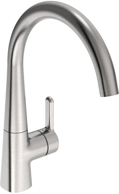 Hansa Mitigeur monocommande HANSADESIGNO Style à commande latérale, bec 219 mm, acier courbé (5101228380)