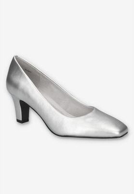 Women's Poet Pump by Easy Street in Silver (Size 8 M)