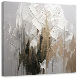 LEINWANDBILD Abstraktion Textur Neutrale Farben 40x40cm