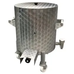 90 Liter Beistellkessel Edelstahl Glyzerinbad indirekt beheizt 6kW Kochkessel fahrbar