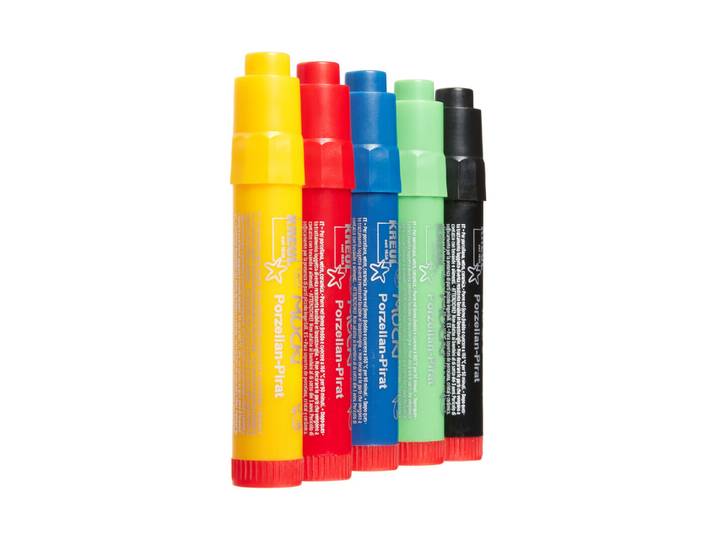 Kreul Mucki Porzellan-Pirat Porzellanmalstift 5 Stück