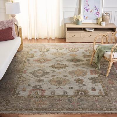 SAFAVIEH Hand-Knotted Samarkand Olivette Traditional Wool Rug