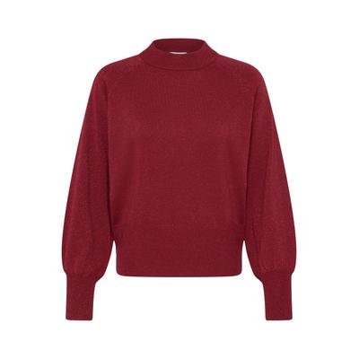 Strickpullover B.YOUNG "BYMOBBE JUMPER -", Damen, Gr. XS, rot (sun, dried tomato), Pullover Strickpullover