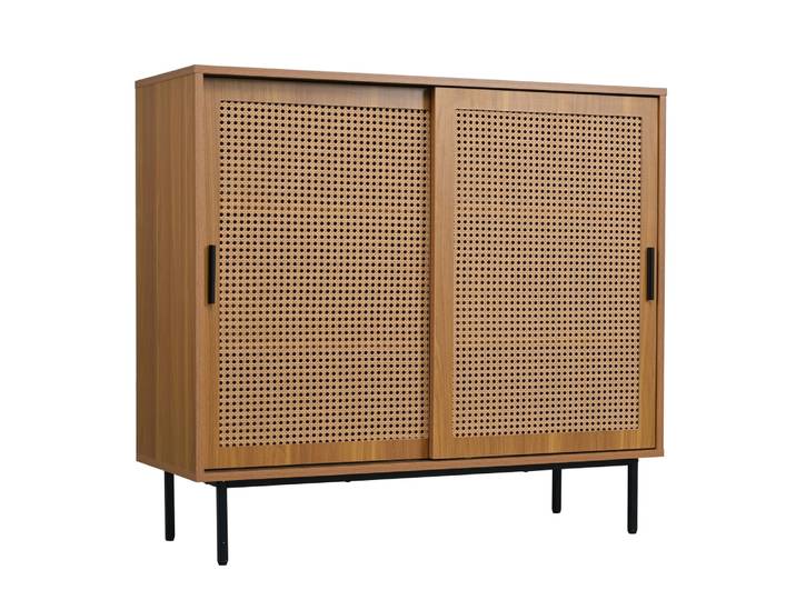Meuble de rangement d’entrée en bois avec étagères