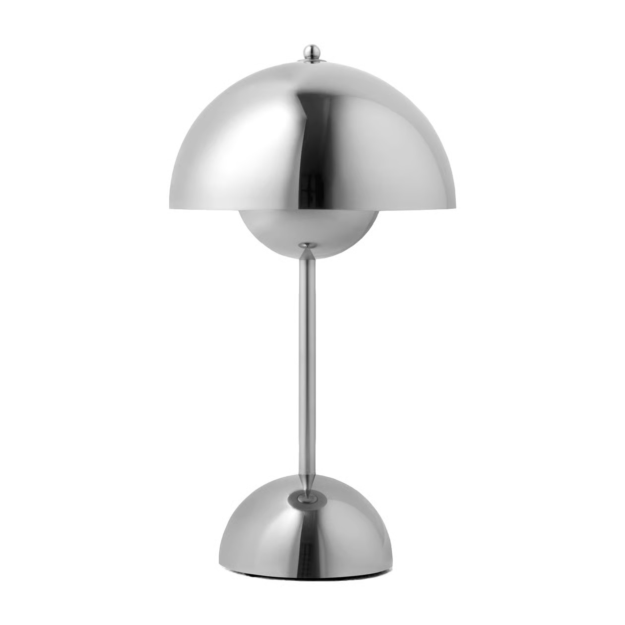 &Tradition Flowerpot VP9 LED draagbare tafellamp Chrome
