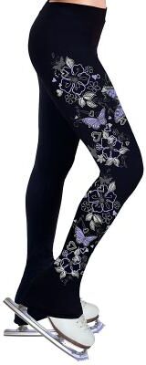 LightInthebox Figure Skating Pants Women's Girls' Ice Skating Bottoms Black Stretchy Training Competition Skating Wear Thermal Warm Ice Skating Figure Skating
