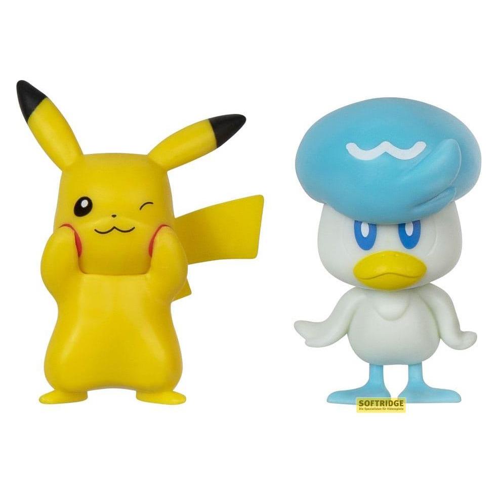 Jazwares Pokémon Gen IX Battle Figure Pack Minifiguren 2er-Pack Pikachu & Kwaks 5 cm (50795)