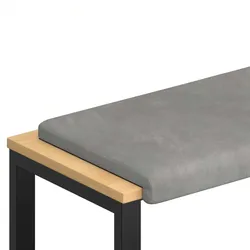 vidaXL Bankkissen Samt Hellgrau Tiefe 35 cm