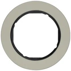 Hager WLD9100STB Rahmen 1fach Serie R.Classic Edelstahl mattiert, Tragmaterial Kunststoff schwarz