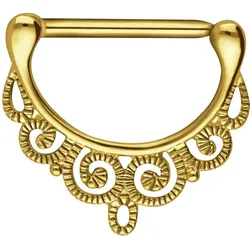 Chirurgenstahl Nippelpiercing Clicker ORIENTALISCHES DESIGN
