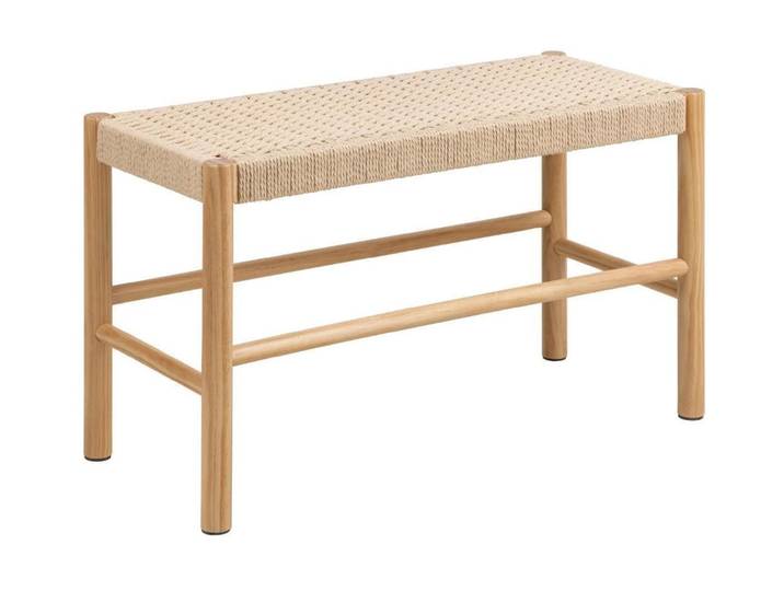 Sitzbank AC DESIGN Alvin 80 x 45 cm , beige (weiß), Sitzbänke, Sitzbank