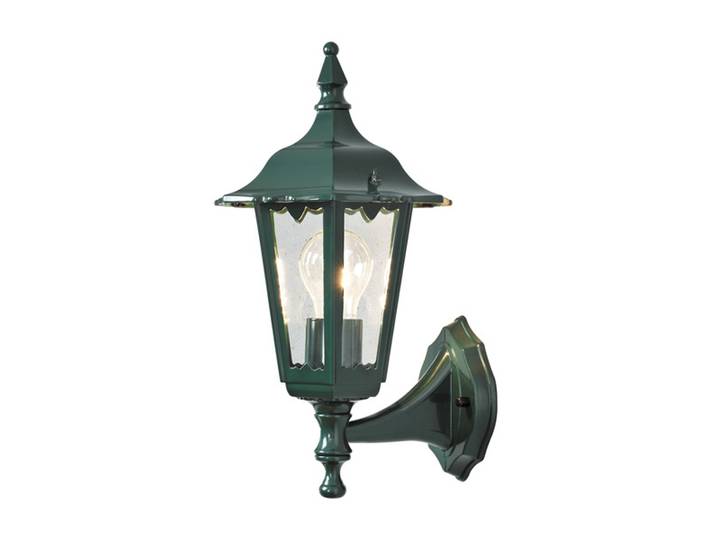 Konstsmide Firenze Applique murale en aluminium laqué vert avec verre transparent