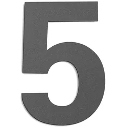 CMD Creative Metalldesign Hausnummer „ 5 “, Höhe 25cm, Edelstahl, anthrazit CMD-G5-anthrazit