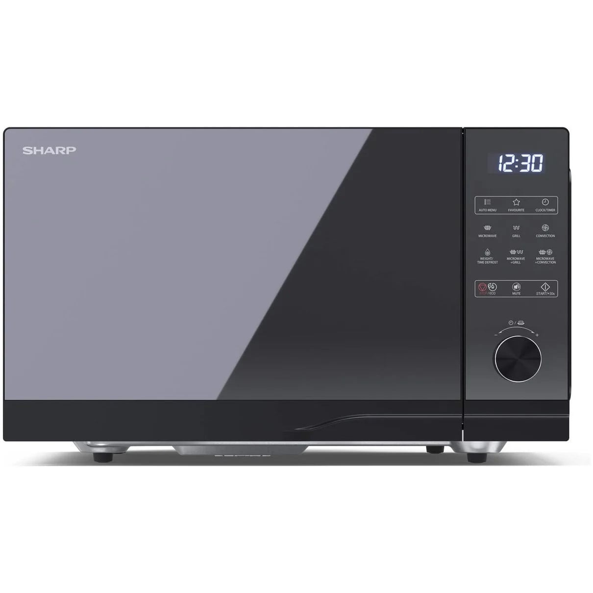 Sharp YC-GC52BE-B Combimagnetron met grill, Zwart