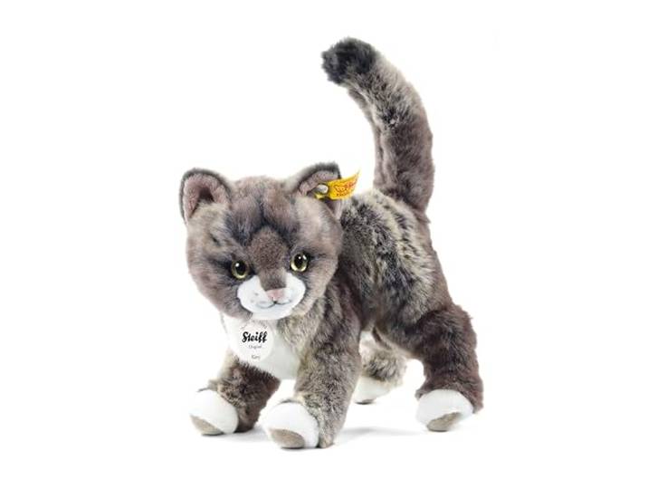 Steiff 099335 - Kitty kat staand, 25 cm, grijs/beige
