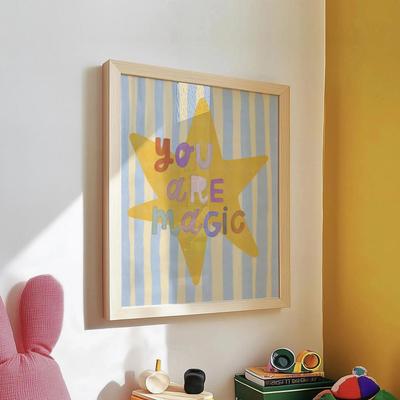 Uplifted Finds Magic & Fondness Nursery Canvas   Unicorn Garden Quote Art   Executive Junior Suite & Sanctuary Decor wo249 40 X 60 Cm No Frame