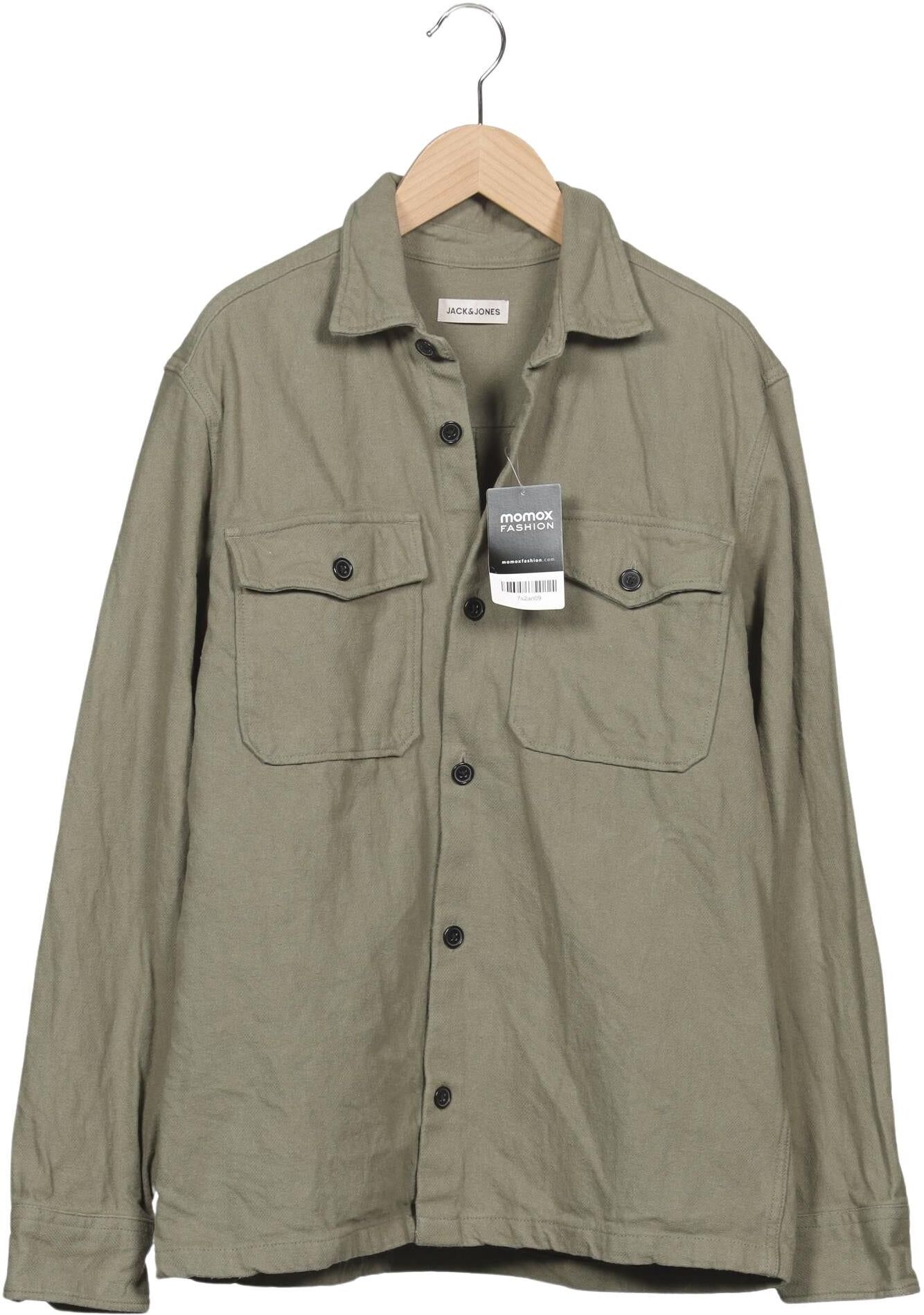 Jack & Jones Herren Jacke, Grün, Gr. L, Baumwolle - Second Hand