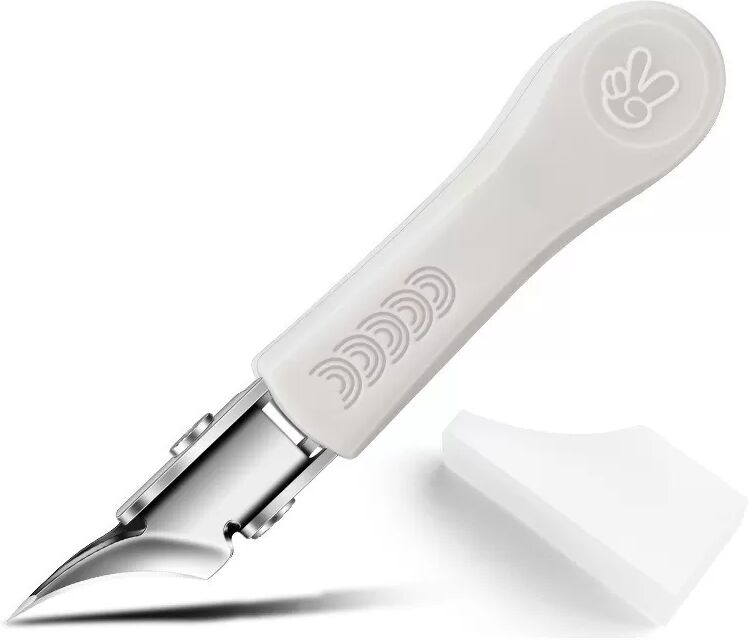 INF Ultra Scharfer 25° Winkel-Nagelknipser mit Schutzhülle – Präzises Schneiden Weiß