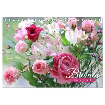 Blumen, bunt gemischt (Tischkalender 2027 DIN A5 quer), CALVENDO Monatskalender