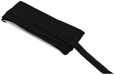 buttinette Baumwoll-Paspelband, schwarz, 2,7 mm Ø, 5 m