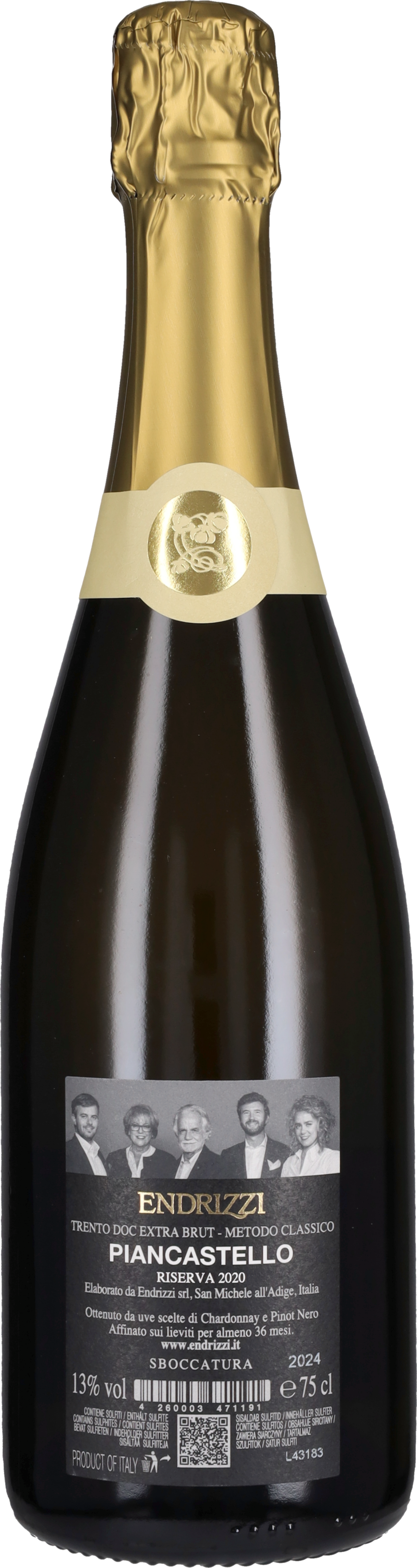 Trento Spumante Brut Riserva 'Piancastello' Endrizzi 2021