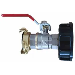 Boni-Shop IBC Container Adapter Set S60 mit 3/4 Zoll Kugelhahn – einfache Montage und hoher Durchfluss (BONI-41015-03)