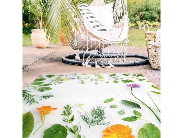 Tapis en vinyle Herbes et bourgeons 40 x 40cm Vert
