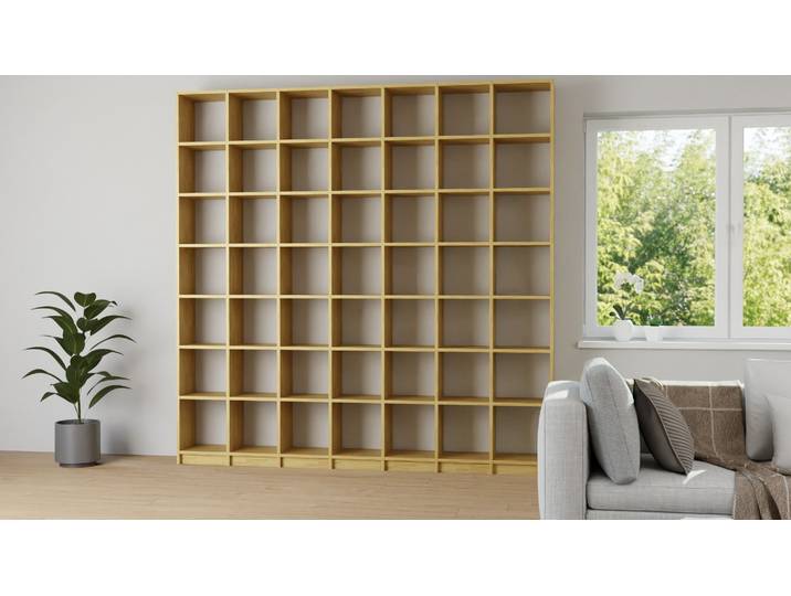 Großes Bücherregal Eiche Natur geölt