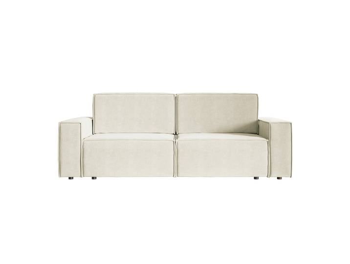 Drei-Sitzer-Schlafsofa Copertino, cremefarben, Velours,