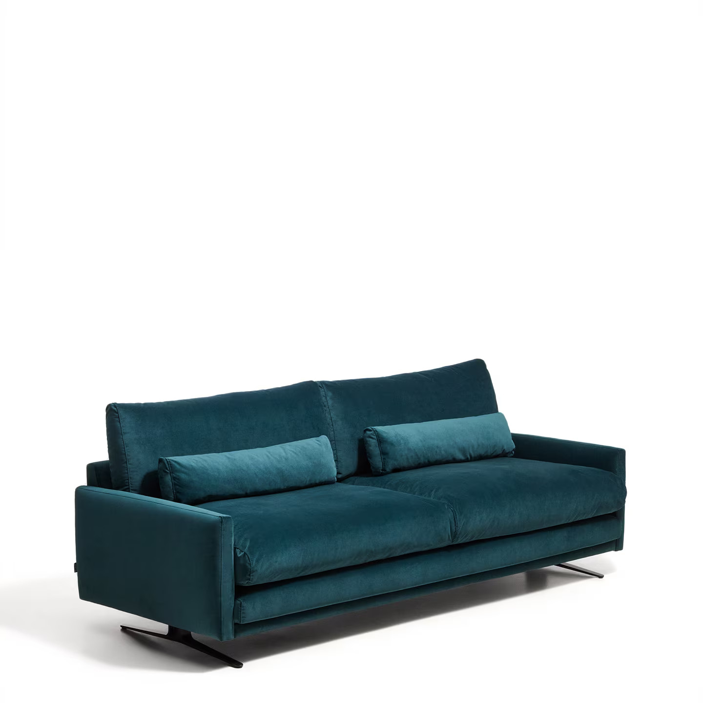 Kave Home Veliro 3-zits Bank, Velvet, Turquoise, Breedte: 240 cm