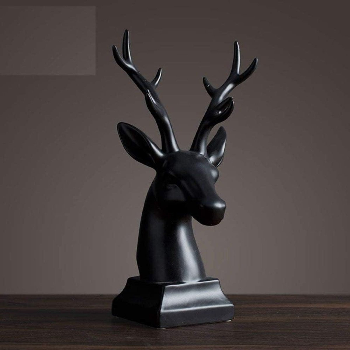 Wit Keramiek Hertenkop Decoratie Beeldje met Nordic Design