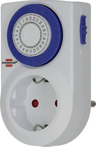 Brennenstuhl 1506160 Steckdosen-Zeitschaltuhr analog Tagesprogramm 3500 W IP20