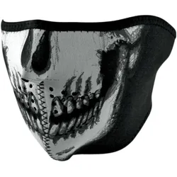 ZAN Headgear, Motorradjacke, maske halbhoch Glow in the Dark, Skull (Damen, Herren, One Size)
