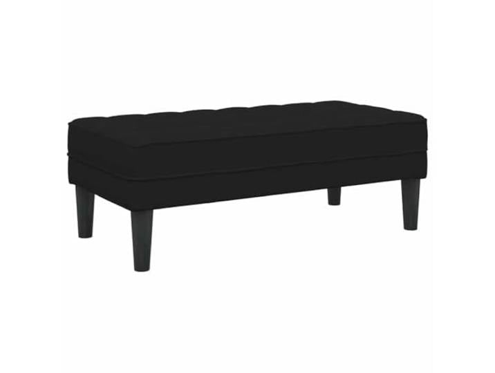 Xhnifbn Bank mit Kissen Samt Schwarz 113 x 57 x 39 cm Polsterbank Elegante Sitzbank für Schlafzimmer und Wohnzimmer. Bequemes Polsterkissen mit gebogenem Sperrholzgestell.
