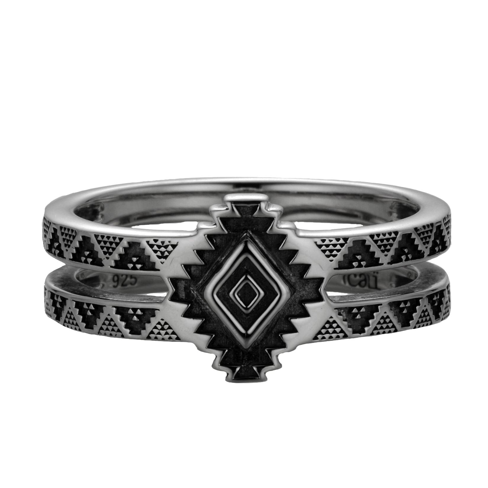 cai Ring 925/- Sterling Silber oxidiert Amerika