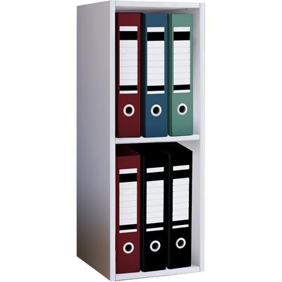 Bücherregal VCM "Holz Büro Regal Bücher Ordner Aktenregal Offas 2f", weiß, B:34cm T:30cm, Regale, Bücherregal