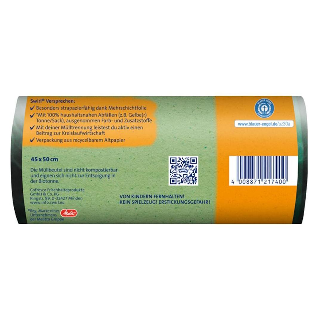 Swirl Müllbeutel Öko Zugband 20l 18er (18x) (2695) Mindestbestellmenge: 8 Stück