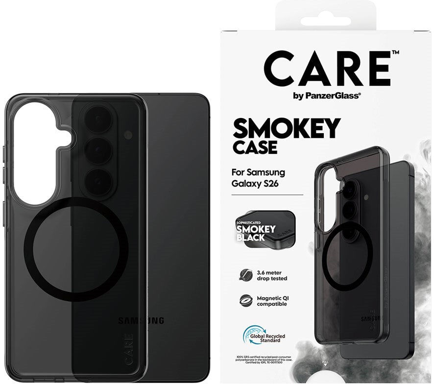 Samsung Galaxy S26 CARE by PanzerGlass Urban Explorer Cover - Qi Kompatibel - Smokey Sort