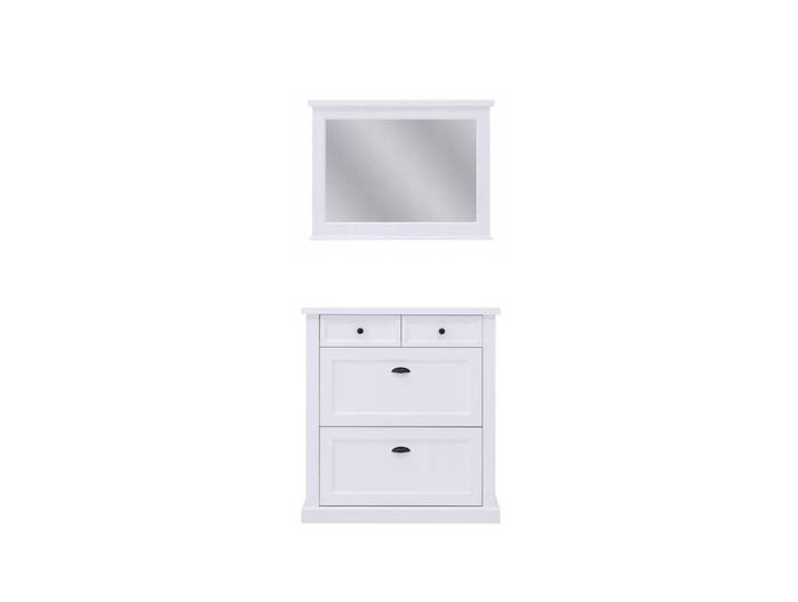 Feldmann-Wohnen Garderobenschrank Galineo weiß 2-teilig, Weiß, Rechteckig, 98x183x28 cm, Garderobe, Garderoben-Sets & Garderoben-Serien, Garderoben-Sets