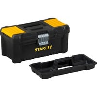 Kunststoffbox Essential, 12,5", Werkzeugkiste schwarz/gelb, mit Organizer u. Metallschließen