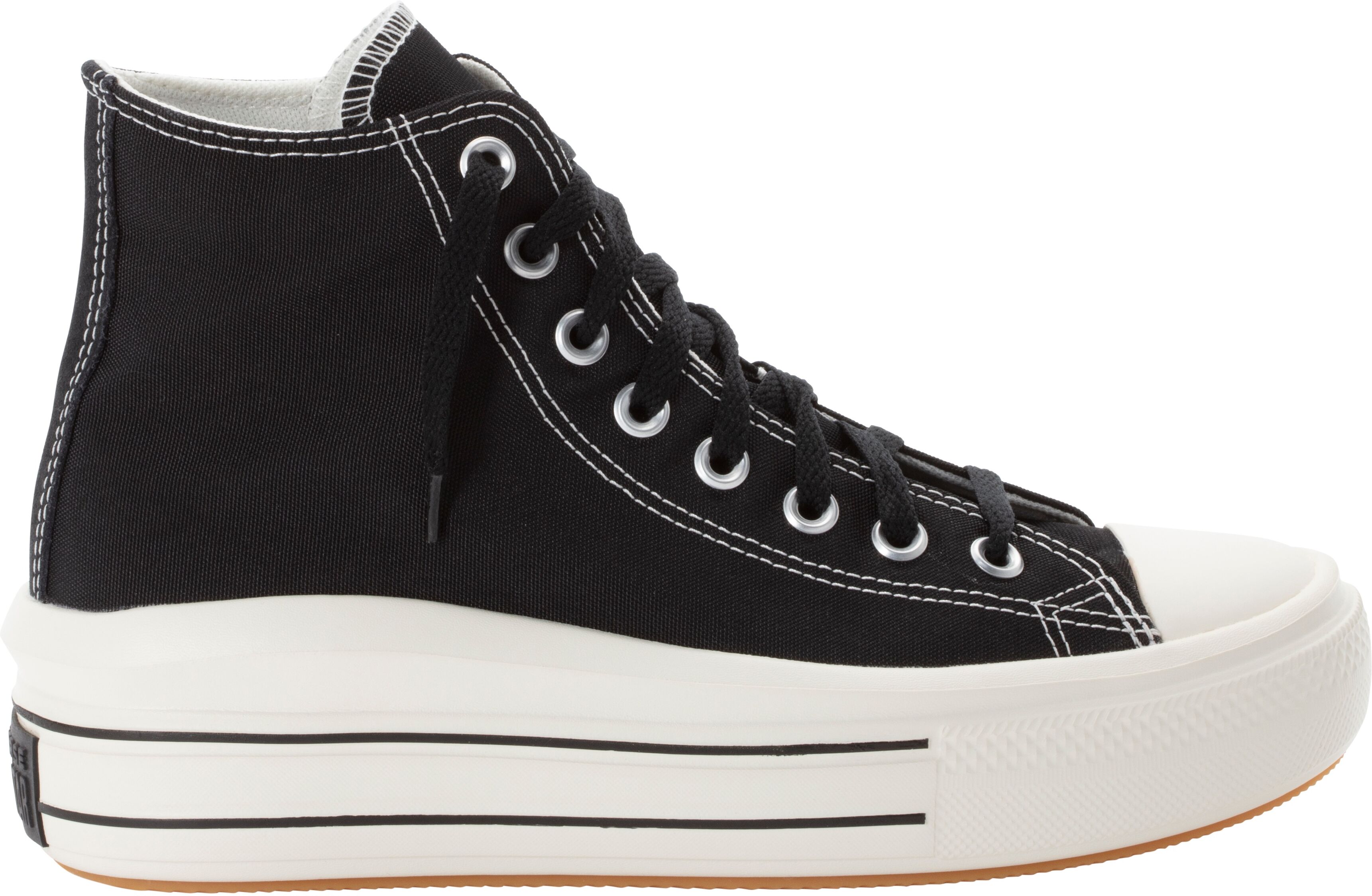 Sneaker CONVERSE "CHUCK TAYLOR ALL STAR MOVE PLATFORM RETRO SPORT", Damen, Gr. 38, schwarz (schwarz, egret, schwarz), Leder, Schuhe Sneaker schwarz, egret, schwarz 38